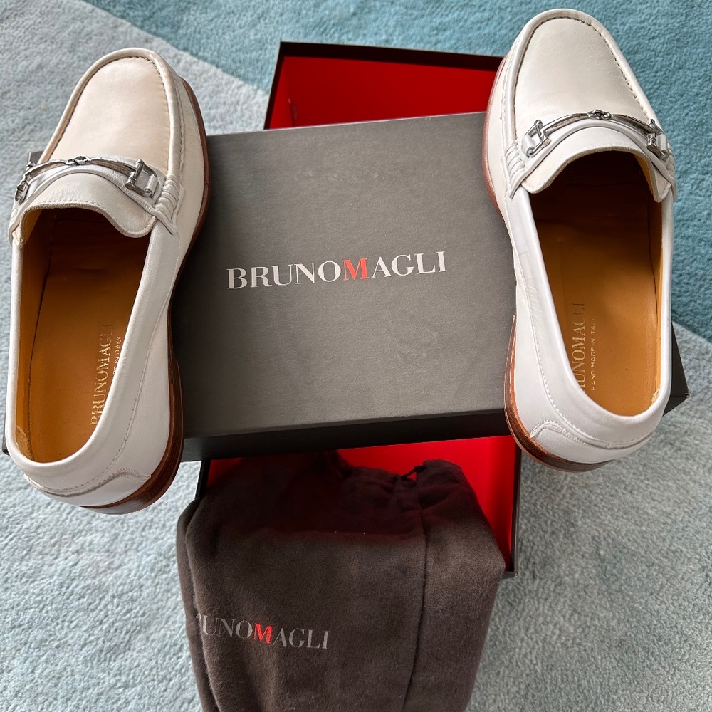 White mens Bruno Magli shoes